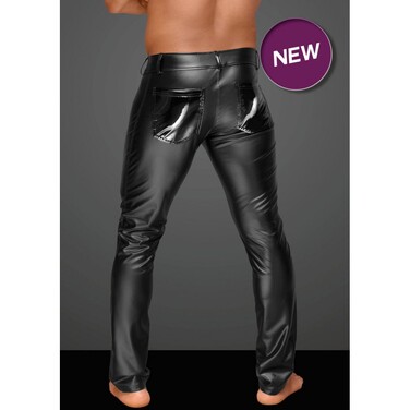 Штани чоловічі з декоративними складками з вініл H051 від Noir Handmade S