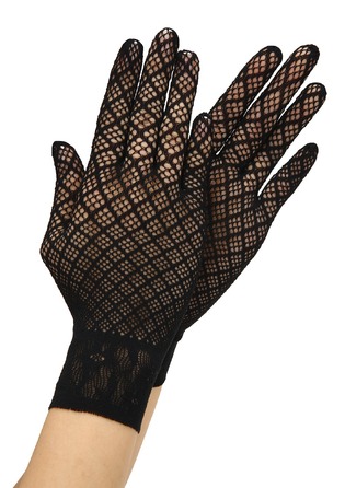 Рукавички з геометричним візерунком завдовжки до зап'ястя BACI Diamond Jacquard Glove, чорний