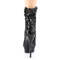 Чоботи Pleaser Blondie-R-1009 *6 дюймів на підборах, 1 1/2 дюйма з блискітками, чорні