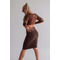 Топ Fitzona Brown Top With Details In Fishnet