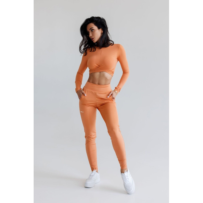 Штани Shiny Slim Fit Leggings Pants SLEEK Orange 482