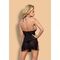 Сорочка чорна екрі Obsessive Bisquitta Chemise S / M