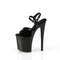 Босоніжки Pleaser Naughty-809 на підборах 8 дюймів, босоніжки з ремінцем на щиколотці 4 дюйми, чорні