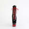 Ботинки Pleaser Adore-1021BR-H *Каблук 7 дюймов, 2 3/4 дюйма, открытый носок, шнуровка, боковая молния, черно-красный