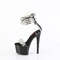 Босоніжки Pleaser Passion-727RS *7 дюймів на підборах, 2 3/4 дюйма PF RS з прикрашеною манжетою на щиколотці, ззаду, чорні