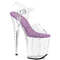 Босоножки Pleaser Flamingo-808, каблук 8 дюймов, ремешок на щиколотке 4 дюйма, лавандовый/прозрачный