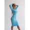 Плаття Fitzona SKY BLUE MIDI DRESS LONG SLEEVE WITH BACK LOCK 14680