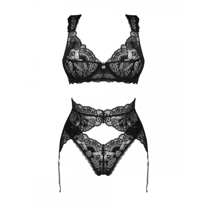 Мереживний комплект сексуальної білизни XS/S Donna Dream Obsessive, 3 предмети