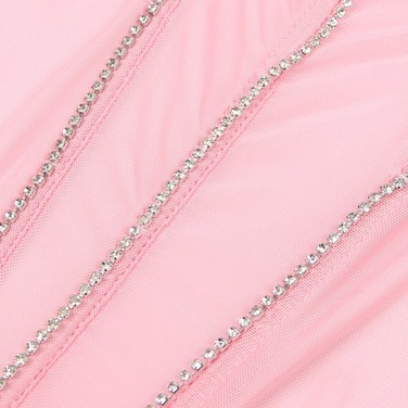 Сексуальний рожевий комплект Star Night з декоративними стразами та ланцюжками, M