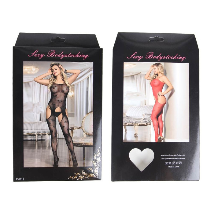 Комбинезон с узором сердечками Star Night Heart Mesh с имитацией чулков, XS-M