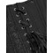 Корсет із застібкою блискавкою Star Night Sexy Leather та шнурівкою, чорний, XS (без коробки)