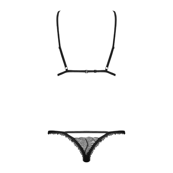Комплект Obsessive Romanesa (Бюстгальтер та стрінги) Black S/M