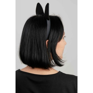 Ушки кошки на обруче,кожа, черные