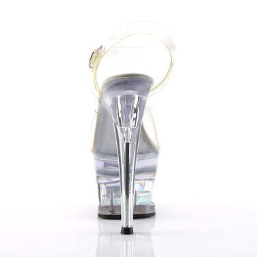 Босоніжки Moon-708DM **7-дюймовий каблук, 2 3/4-дюймовий виріз на щиколотці з ремінцем PF, прозорі