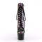 Чоботи Pleaser Adore-1020SHG *7-дюймовий каблук, 2 3/4-дюймові черевики на шнурівці з PF, блискавка збоку, фіолетові/чорні