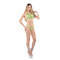 Комплект бікіні Dancewear Star-03RS з ремінцями та прикрасами з райнустонів, неоново-зелений