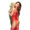 Эротический комбинезон Penthouse Hot nightfall red (S-L)