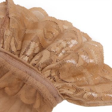 Бежеві ажурні панчохи з мереживом Star Night на силіконовій стрічці