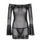 Плаття чорне Leg Avenue Lace Trimmed Off The Shoulder Dress O/S