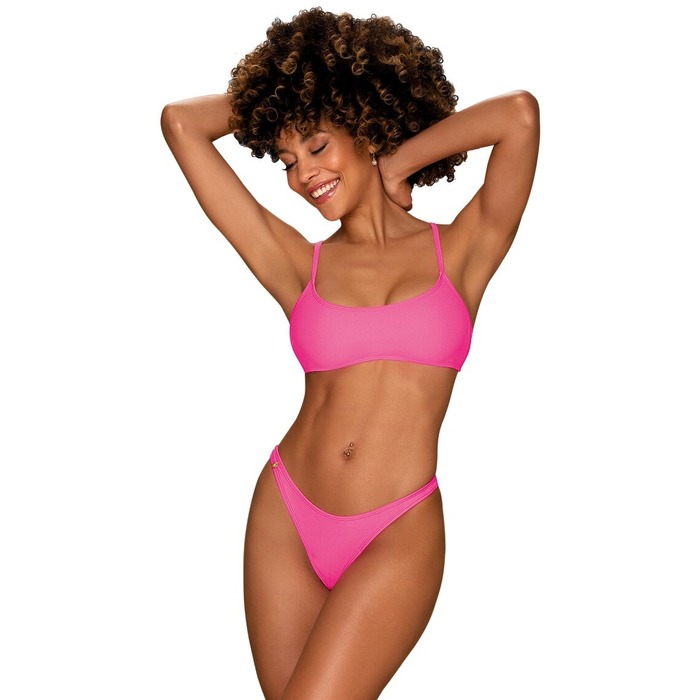 Купальник бикини Obsessive Mexico Beach неоново-розовый, S
