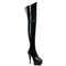 Чоботи Pleaser Boots Delight-3010 на підборах 6 дюймів, чорні, з блискавкою збоку