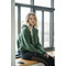 ХУДІ LOOSE FIT CROP HOODIE ICONIC DARK GREEN 421