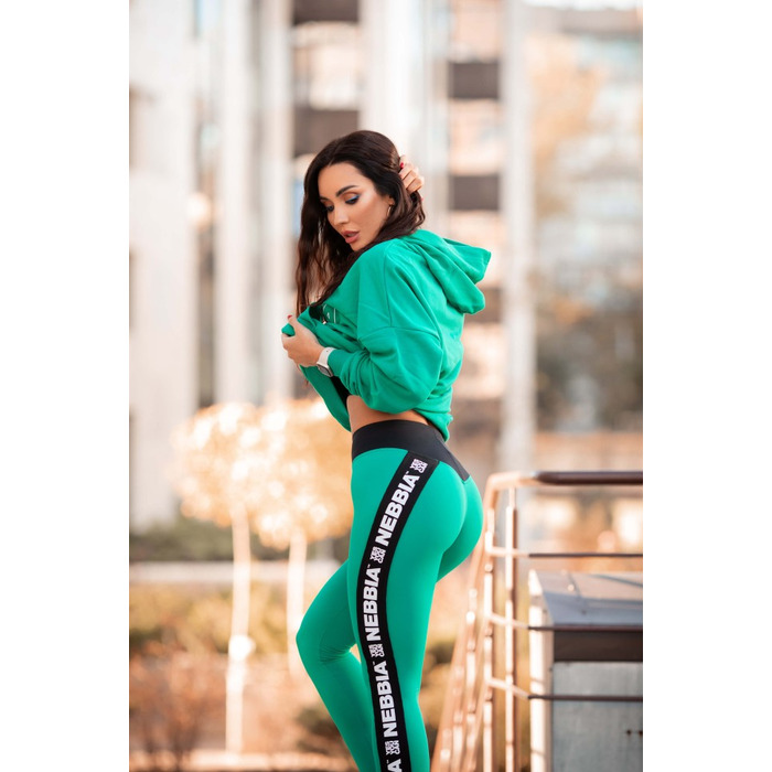 Легінси Nebbia High Waisted Side Stripe Leggings Iconic Green 209