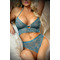 Мереживний комплект білизни бра та стрінги Teal Me About It Fantasy Lingerie, синій, One Size