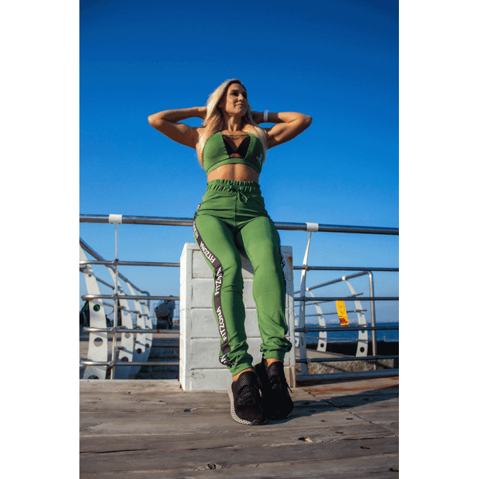 Топ спортивный Fitzona GREEN TOP с поддержкой для фитнеса и йоги