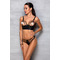Комплект білизни Бра з відкритими грудьми та Трусики MALWIA BIKINI black S/M - Passion