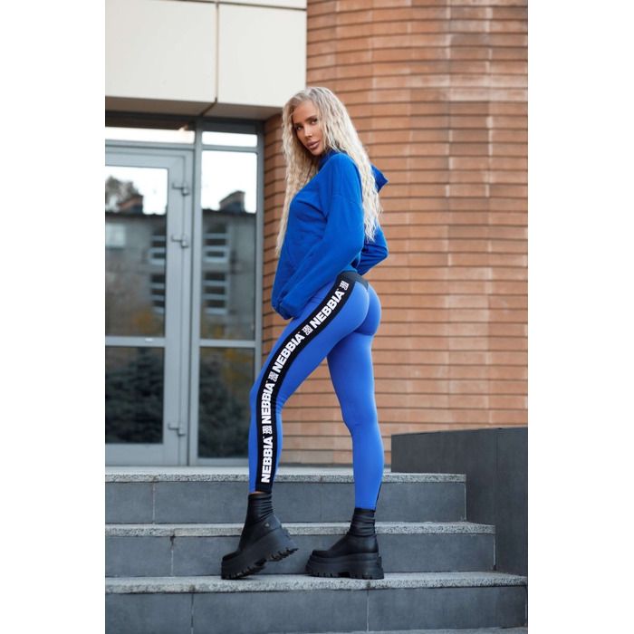 Легінси Nebbia High Waisted Side Stripe Leggings Iconic Blue 209