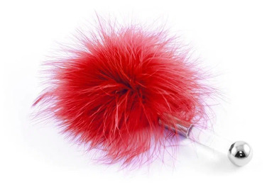 Пушок на короткой ручке Runye, красный