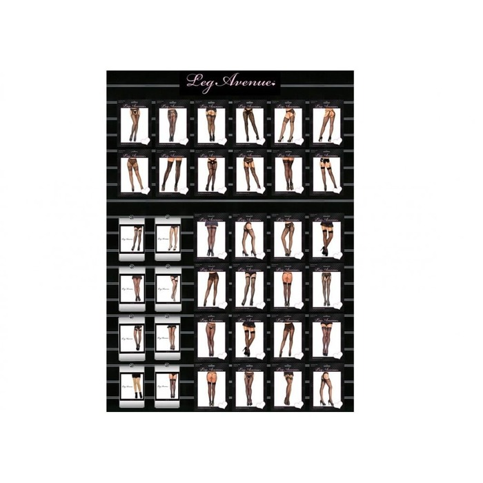 Черные чулки Leg Avenue Ultra Sheer Backseam