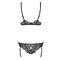 Боди Obsessive Laluna crotchless teddy black L/XL