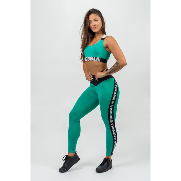 Топ Nebbia Medium-Support Criss Cross Sports Bra Iconic Green 230