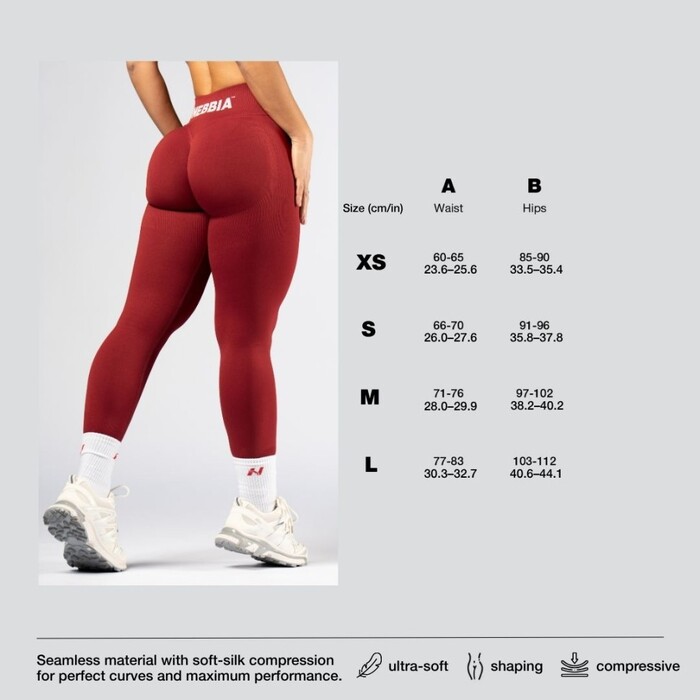 Легинсы Nebbia POWER с высокой талией и эффектом push-up, темно-фиолетовые (888)