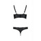 Комплект білизни Бра з відкритими грудьми та Трусики MALWIA BIKINI black S/M - Passion