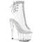 Ботинки Pleaser Stardust-1018C-2RS *Каблук 7 дюймов, 2 3/4 дюйма, открытый носок/пятка, с RS, прозрачные