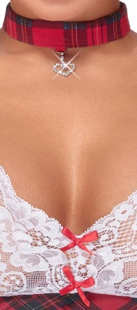 Костюм школярки Cottelli, червоно-білий, 2 предмети, розмір S