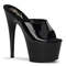 Шльопанці Pleaser Adore-701 на підборах 7 дюймів, шльопанці з відкритим носком 2 3/4 дюйма, чорні