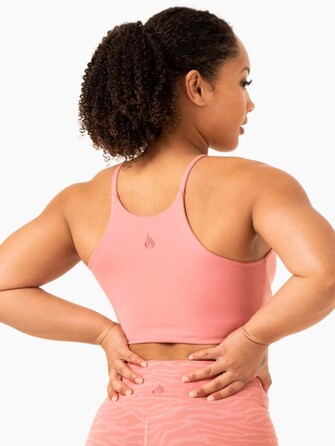 Топ Transform Reversible Sports Crop - Pink Zebra