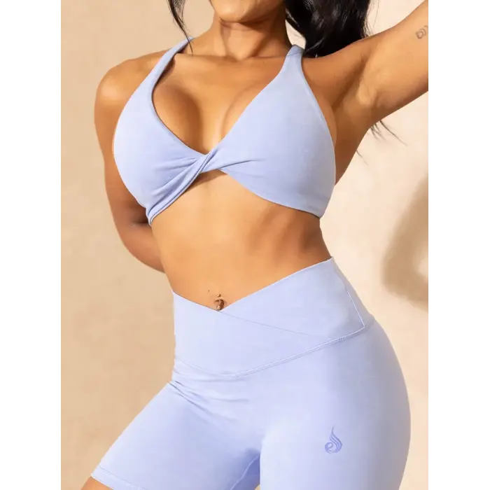 Топ Ryderwear NKD Stonewash Twist Sports Bra - Cornflower Blue Stonewash