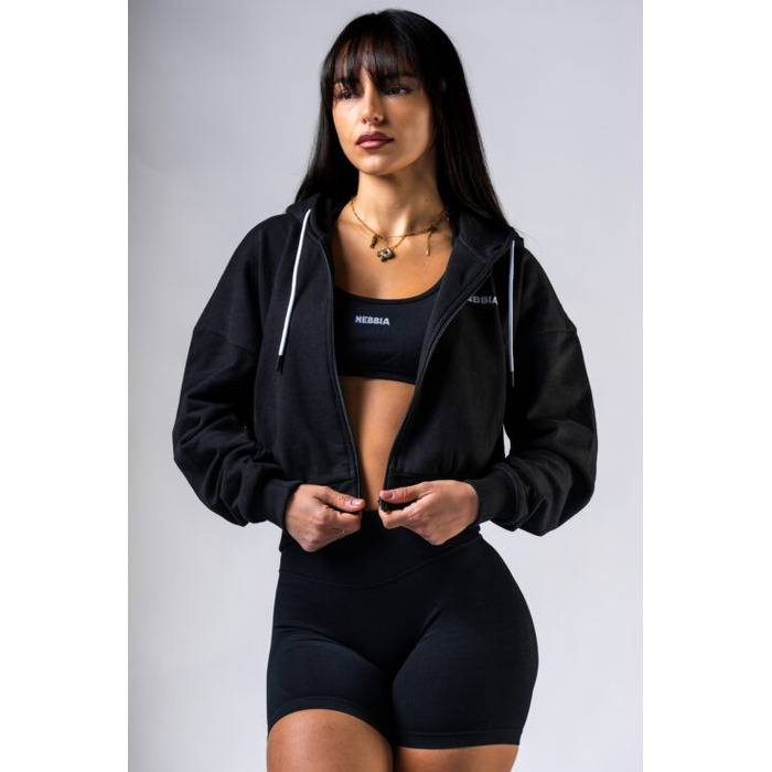 Спортивна кофта Nebbia Relaxed Zip Hoodie POWER Black 895