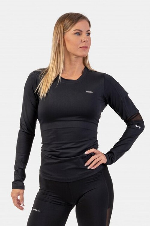 ЛОНГСЛІВ LONG SLEEVE SMART POCKET SPORTY TOP BLACK 418