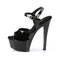 Босоніжки Pleaser Gleam-609 на підборах 6 дюймів, босоніжки з ремінцем на щиколотці 1 3/4 дюйма, чорні