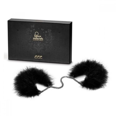Наручники с перьями Bijoux Indiscrets черные, OS