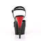 Босоніжки Pleaser Delight-609BR на підборах 6 дюймів, двоколірні босоніжки з ремінцем на щиколотці 1 3/4 дюйма, чорні