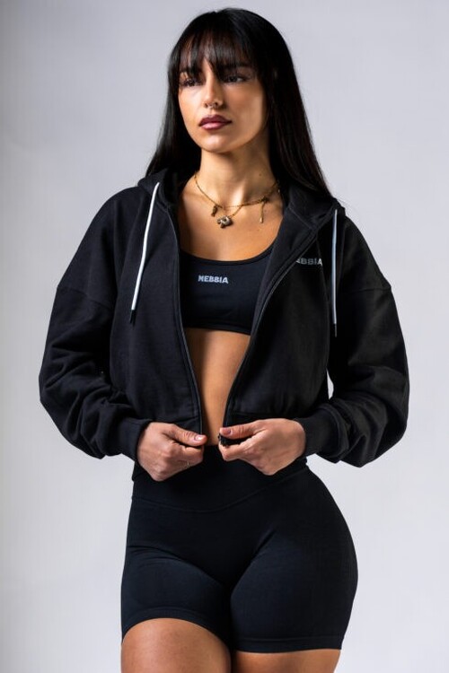 Спортивна кофта Nebbia Relaxed Zip Hoodie POWER Black 895