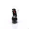 Босоніжки Pleaser Excite-608 *6 дюймів на підборах, 1 3/4 дюйма PF Comfort Width, з ремінцем на щиколотці, прозорі/чорні