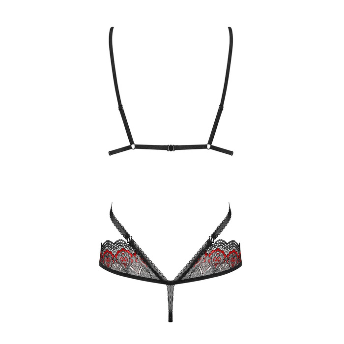 Боді Obsessive Megies teddy black S/M